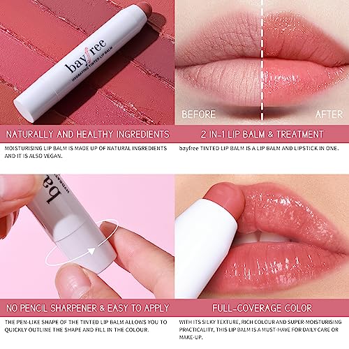 bayfree Cream Blush for Cheeks Radiant Finish, Hydrating, Creamy, Lightweight & Blendable Color, Vegan & Smooth Lip Color Balm, Hydrating Vitamin E