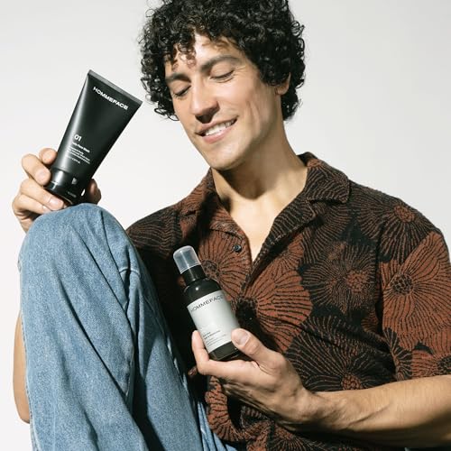 HOMMEFACE Men¡¯s Easy Duo 2-Step Daily Routine Set - Includes a Face Wash, 4.22 fl oz and All-in-One Toner & Moisturizer, 5.07 fl oz - Korean Skincare Technology for Oily & Acne-Prone Skin