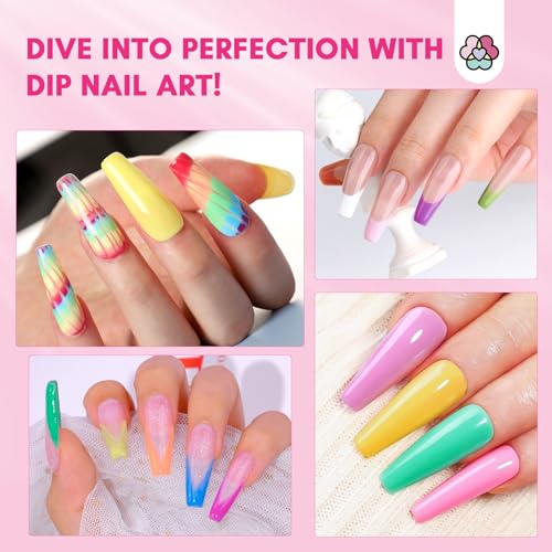 SAVILAND Dip Powder Nail Kit with Drill 30 Colors and 4Pcs Dip Powder Liquid Set Neon Summer Colors