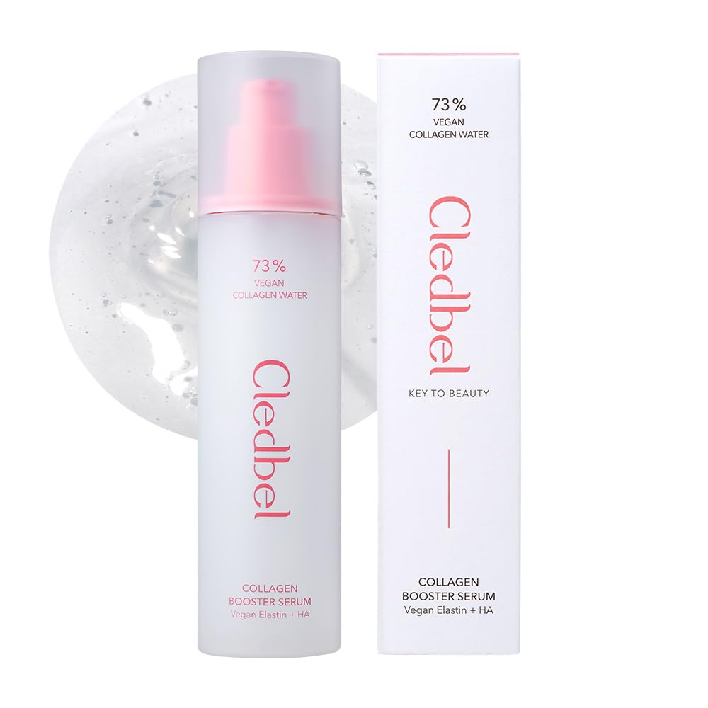 Cledbel Collagen Booster Serum, 150ml/ 5.07fl. Oz, Firming, Plumping & Hydrating Serum, 73% Vegan Collagen Water, Vegan Elastin, Hyaluronic Acid, for All Skin, Korean Skincare, Paraben-Free