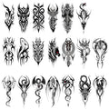 20 Sheets Temporary Tattoos Stickers Contain Viking and Dragon Art Pattern for Men and Women Body Shoulder Arm Chest Tattoo