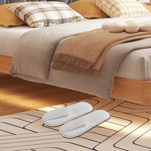 50/100 Pairs Disposable Slippers Bulk ? 25/50 White & 25/50 Gray Disposable Slipper for Guests, Hotel Spa Guest Slippers Closed?Toe for Travel Home