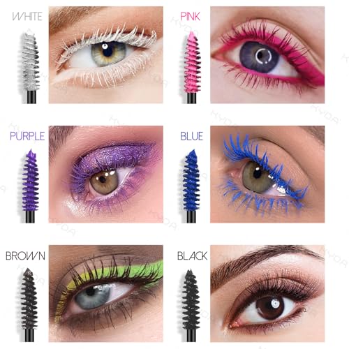 Ownest 6 Colors Mascara Set, Rainbow Colorful Mascara for Thicking Charming Lashes-looking, Waterproof Lasting, Neon Color Eyelashes Makeup Set