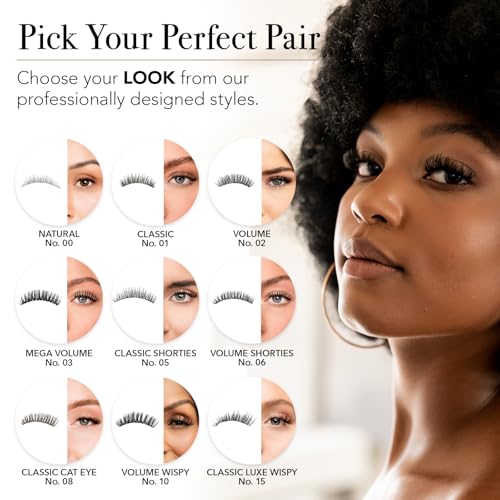 Pro Lash SoftWear Professionally Styled Lash Clusters - Seamless, Lightweight Lashes - 7-Day Cluster Eyelash Extensions - Waterproof Lashes Clusters - Single Set - Classic Shorties No. 05 Black