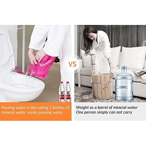Massage Foot Spa Shoes Portable Feet Soaking Tub, Movable Foot Soaker Pedicure Feet Spa Basin for Thermal Massage to Promote Blood Circulation (Large, Red)
