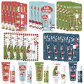 50 Pcs Christmas Hand Cream and Lip Balm Gift Sets, Christmas Stocking Stuffers Travel Size Hand Lotion Lip Balm Xmas Party Holiday Gifts for Women Mom Staff Coworkers Adult Girls