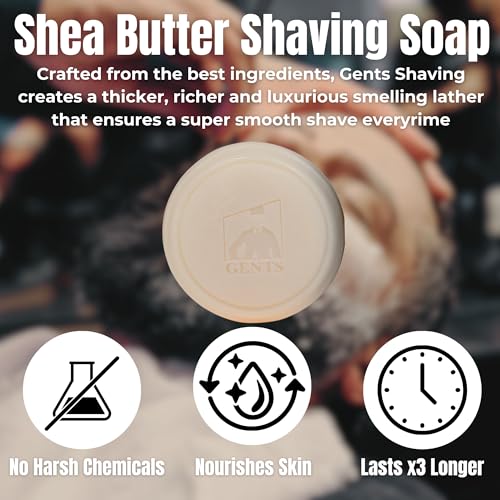 G.B.S GENTS Shaving Soap Set ? Sandalwood & Bay Rum Natural Shave Soaps with Stainless Steel Lather Bowl ? Rich Creamy Lather, Shea-Infused, Long-Lasting Men¡¯s Wet Shave Essentials
