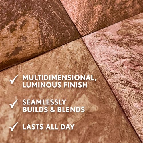 COVERGIRL TruBlend Skin Enhancer Baked Luminous Bronzer, with Hyaluronic Acid & White Rose Extract, Blends Seamlessly - 310 Toasted Butterscotch (Light Medium Bronze with Rose Gold Swirls)