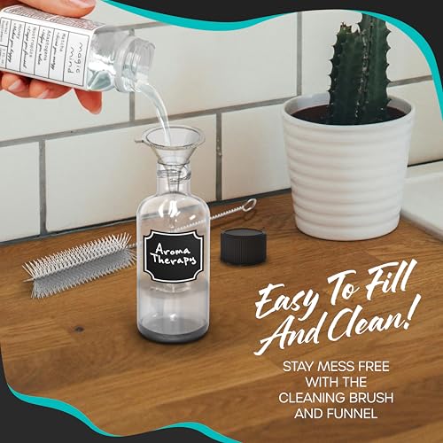 Nevlers Clear 2 Oz Glass Bottles with Lids 48 Pack | 59mL Juice Shot Bottles with Caps for Immunity & Wellness Shots, Ginger, Vanilla Extract, Perfume | Leakproof Travel Shot Bottle Set w/Accessories