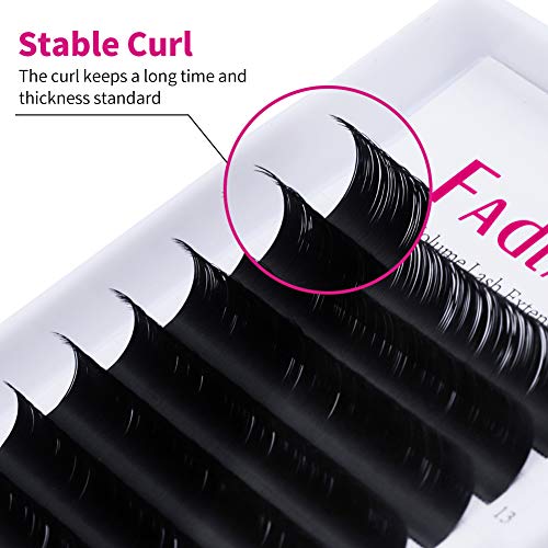 Lash Extension C D Curl Ellipse Eyelash Extensions .15 .20mm Flat Lashes Matte Single Lashes Classic Eyelash Extensions Individual Lashes (0.15-C, 12mm)
