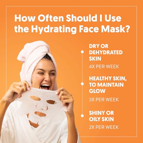 By Nature Vitamin C + Collagen Sheet Face Mask with Vitamin E ? Firming, Anti-Aging Facial Treatment for Radiance, Elasticity & Hydration ? Skincare for Pre-Event Glow & All Skin Types ? Pack of 12