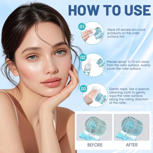 JAOJAO Roller Cleaner Spray, Effective Cleansing Gentle Care Convenient Design Avoid Blockage and Damage Extend Instrument Life for Roller Instrument 100ml