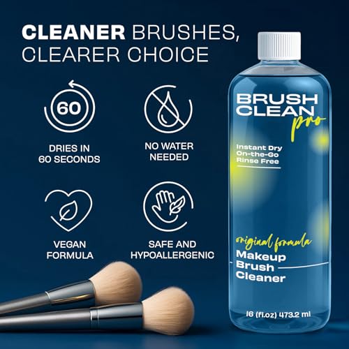 Makeup Brush Cleaner ? Quick-Dry, Rinse-Free Formula, 16 oz (2 Pack of 16 oZ)