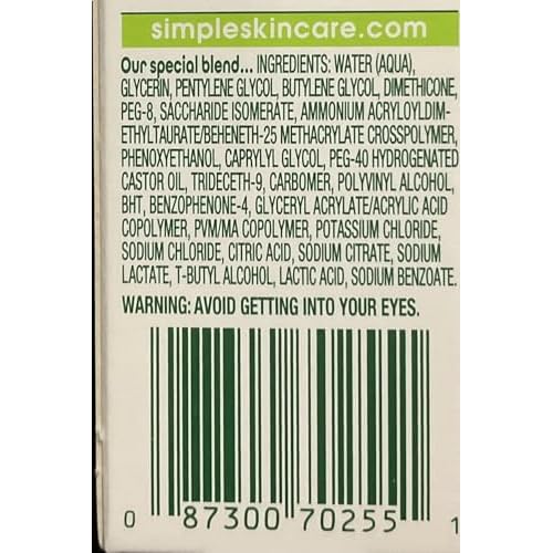 Simple Water Boost Hydrating Booster, Dry Sensitive Skin, 0.85 fl oz (Pack of 2)