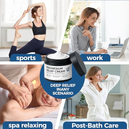 Magnesium Joint Relief Cream ? Deep Absorption Formula for Muscle & Joint Comfort ? Fast-Acting, Non-Greasy Body Lotion for Neck, Back & Legs, 1.76oz(2)