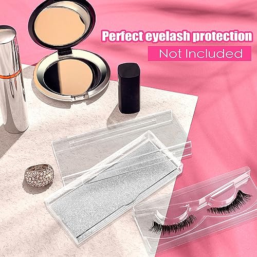 Rocutus Empty Lash Boxes for False Eyelashes - 30 Pack Lash Cases, Customizable Eyelash Packaging, Bulk Lash Storage Containers, Lash Box Packaging, Premium Display & Protection (Silver)