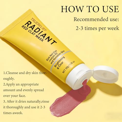 Purifying Red Clay Mask with Mineral Clays & Botanical Extracts for Smooth, Radiant-Looking Skin, 1.76 OZ (1)