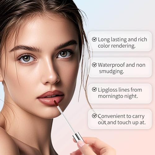 Lip Liner Peel Off Lip Liner Stain Pencil Waterproof Long Lasting Transfer-Proof High Pigment (03#)