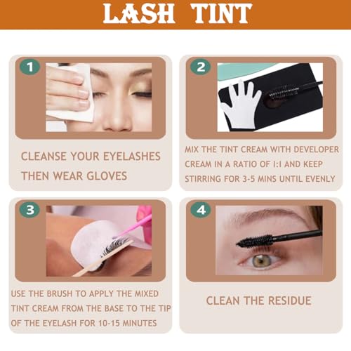 Brown Lash and Brow Color Kit Professional Lash with Natural Effects Easy to Use for Salon & Home Use Safe and Effective