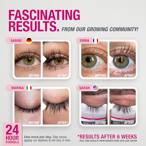 LASHCOCA!NE eyelash growth serum to grow longer & fuller eyelashes | vegan lash enhancing serum | test winner ¡°VERY GOOD¡± for eyelash extensions | long eye-lashes by Svenja Walberg