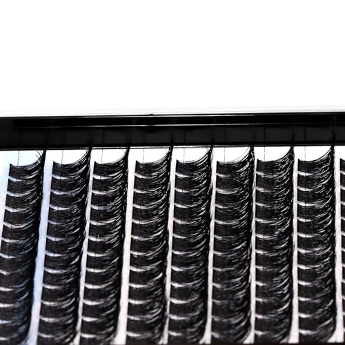 Handmade D Curl 10-20mm to Choose 120Pcs Natural long Individual Thick Base Cluster Eyelashes Dramatic Look DIY Volume Eye Lashes Extensions (12mm)