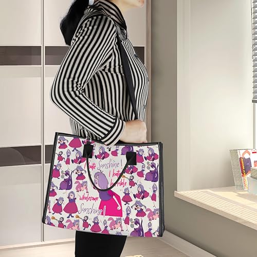 LEVLO Madam Mim Cosmetic Bag Sword Stone Movie Fans Gift I Hate Sunshine I Hate Horrible Whole Some Sunshine Makeup Zipper Pouch Bag For Women Girls (Hate Sunshine LT)