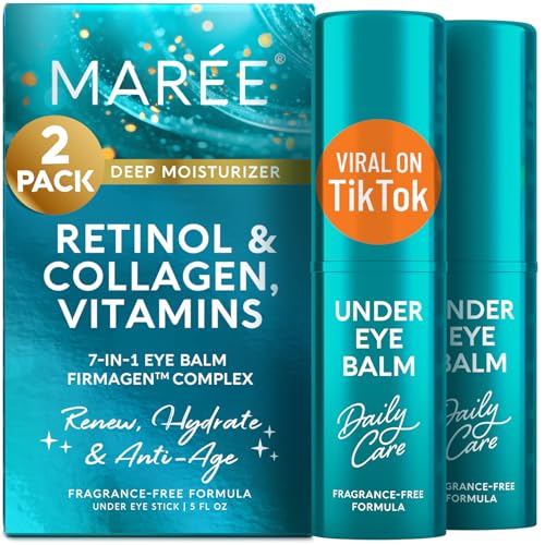 MAREE Under Eye Balm Stick with Retinol & Ceramide Complex 2 PACK ? Facial Moisturizer ? Under Eye Stick, Hydrating Face Skincare