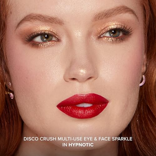 Too Faced Disco Crush High Shine Glitter Multi-Use Eye + Face Sparkle | Creamy, Iridescent, Multichrome Face & Eyeshadow Glitter, 0.05 Ounce
