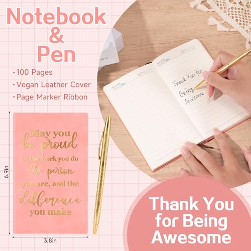 Employee Appreciation Gifts Bulk, Thank You Gifts for Women, Appreciation Gift Box for Coworkers Teachers, Relaxation Thank You Spa Gift for Coworker Boss Female Team Mentor Leader Social Worker, Pink