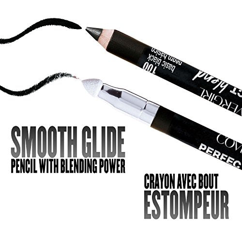 COVERGIRL Perfect Blend Eyeliner Pencil, Basic Black, 1 Count (.03 oz), Eyeliner Pencil with Blending Tip For Precise or Smudged Look (packaging may vary)