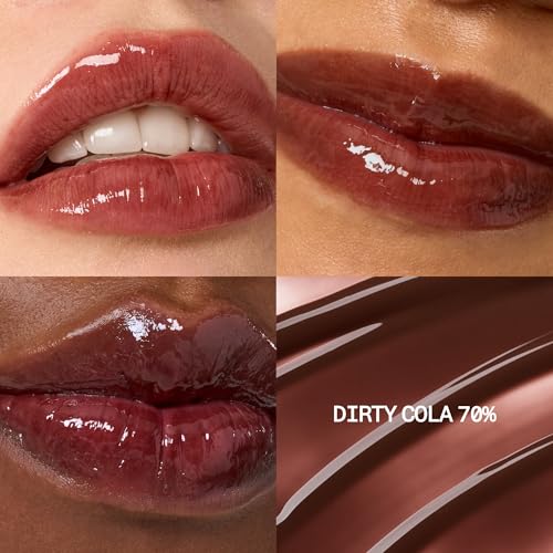 fwee 3D Voluming Gloss 70% (Rich) | High Shine, Non-Sticky Lip Gloss for Makeup | Long-Lasting, Moisturizing Gel Formula ? Dirty Cola 70% | 30% & 70% Pigment Options | 5.3g