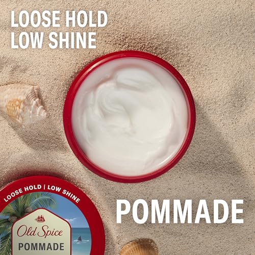 Old Spice Hair Styling Fiji Pomade for Men Flexible Hold Low Shine, 2.22 oz (Packaging May Vary) (Pack of 2)