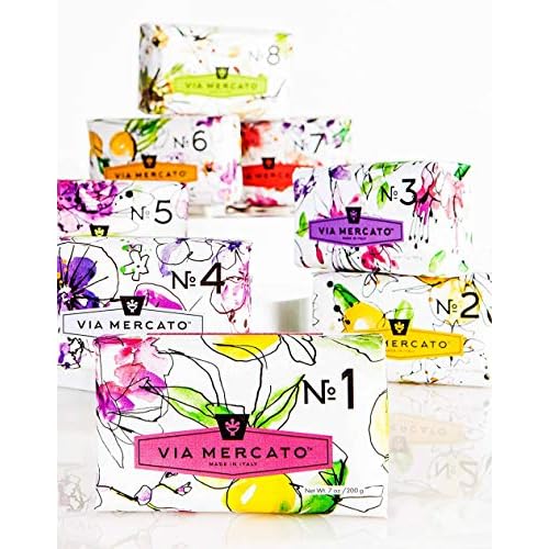 Via Mercato Italian Soap Bar (200 g), No. 1 - Bergamot, Patchouli & Rosewood