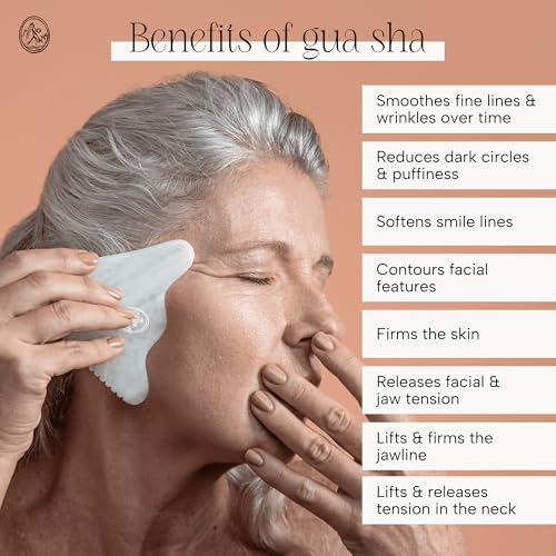 Mount Lai Vitality Qi White Jade Gua Sha Facial Tool ? The Imperial Stone of Purity ? Patented 5-Sided Professional Sculpting Tool for Lymphatic Drainage, Precision Contouring & Imperial Radiance