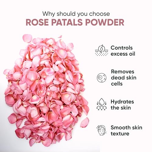 H&C 100% Pure Rose Petals Powder (Rosa Centifolia) for Facial Mask Formulation - 1/2 LB/ 227 gms / 8 Oz