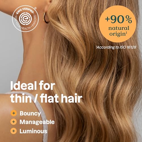 ATTITUDE Volume & Shine Shampoo Bar, Natural Origin, for Thin and Flat Hair, Soy Protein & Red Clay, EWG Verified & Clean Ingredients, Vegan, Orange Blossom & Eucalyptus Scent, 4 Oz
