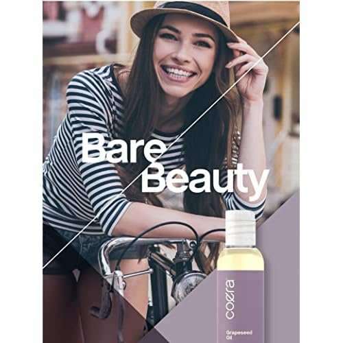 Coera Grapeseed Oil Cold Pressed | 4 fl oz | Moisturizer for Face, Hair, Skin, and Nails | Free of Parabens, SLS, & Fragrances