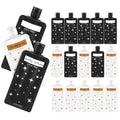 Travel Pouches for Toiletries 18 Pack - Leak-Resistant 3 oz Liquid Containers, TSA Approved Star Pattern Shower Gel & Cosmetic Bags (Black & White)