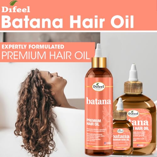 Difeel Batana Premium Hair Oil 2.5 Ounce (Travel Size) - Batana Hair Oil, Nourishing Batana Hair Growth Oil