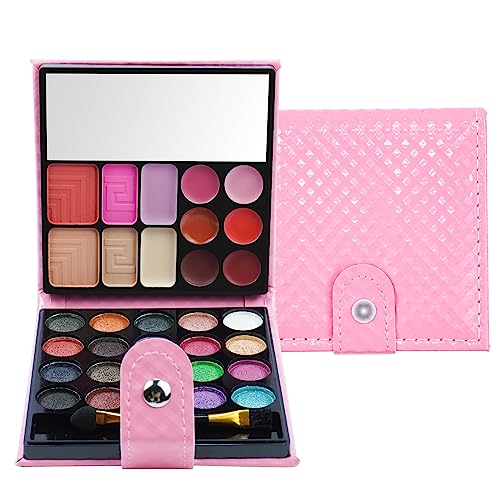 FantasyDay All-in-one Holiday Makeup Gift Set | Full Makeup Kit for Women Essential Starter Bundle Include 20 Highly Pigmented Shimmer Eyeshadow Palette,3 Blush,3 Face Powder, 6 Lipgloss, Brush
