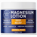 Magnesium Lotion for Muscle Recovery, Soreness & Daily Support | Topical Magnesium Cream with Arnica, MSM & Reishi Mushroom | Deep Relief Cream for Legs, Joints & Body | 4oz by Brookethorne Naturals