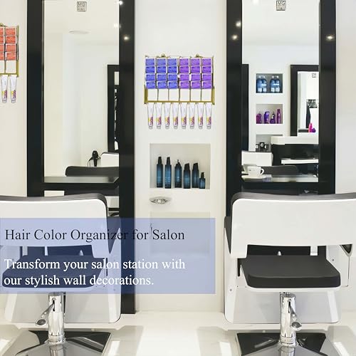 Hair Color Organizer for Salon - 2 PCS Metal Hair dye Tube Racks Storage Wall Mounted Cabinet Available