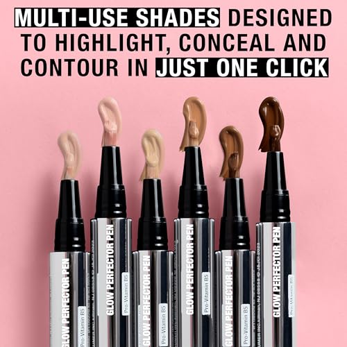 Neutrogena Healthy Skin Glow Perfector Concealer Pen, Lightweight Liquid Makeup for Face with Pro-Vitamin B5 & Vitamin E for a Radiant Finish, Light, 0.1 oz