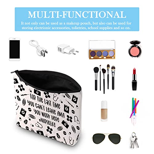 BWWKTOP Country Singer Makeup bag Singer Lyrics Gift Here's Your One Chance Fancy Don't Let Me Down Musical Makeup Zipper Pouch Bag Country Music Merchandise (Let Me Down)