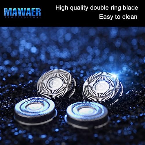 4PCS Double Ring Replacement Blades Compatible with FREEBIRD Flexseries Pro Head Shaver
