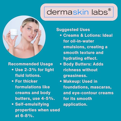 Olive 1000 Emulsifier, Cetearyl Olivate, Sorbitan Olivate 1000 Plant-Based Emulsifier Wax ECOCERT COSMOS Validated PEG-free self-emulsifying for DIY Skincare, Haircare Applications (1 lb)
