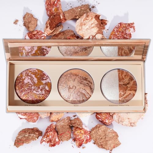 Best Baked Palette, Pink Butter Cream, rock, Sunstone Terracotta, and 7 color Eyeshadows - Travel-Friendly, Multi-Use Powder for Eye, Long-lasting Wear, Travel Makeup with Mirror Cruelty Free