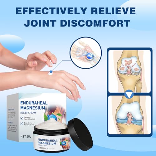 EnduraHeal Magnesium Cream,Magnesium Relief Bone Healing Cream,New Upgraded Joint Creams,Joints and Bone Advanced Creams,for Neck,Waist,Back,Hand,Feet and Leg,for All Skin Types(2PCS,50g)