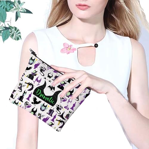 PXTIDY Dramatic Makeup Bag Halloween Queen Evil Gift Villain Lover Gift Villain Queen Movie Makeup Bag Witch Gift