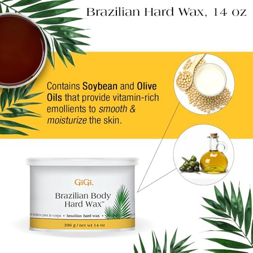 Gigi Brazilian Waxing Kit for Women - Hair Removal Wax Kit with Wax Warmer, Hard Wax, Pre & Post Wax Care, & Applicator Sticks - Ideal for Bikini & Intimate Areas
